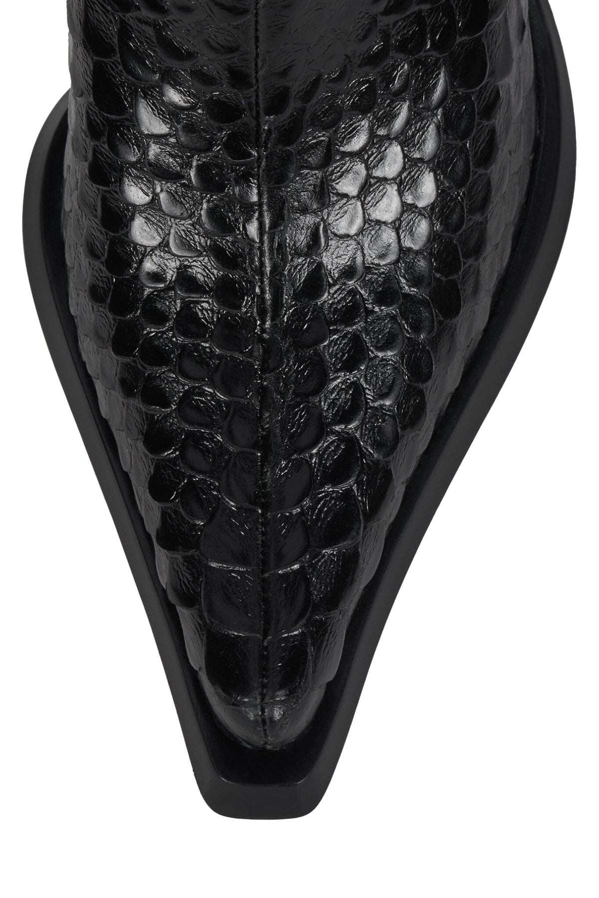 STUNNA Jeffrey Campbell Heeled Boot Black Snake