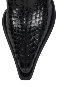 STUNNA Jeffrey Campbell Heeled Boot Black Snake