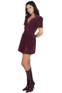 STUNNA Jeffrey Campbell Heeled Boot Raspberry Black Croco