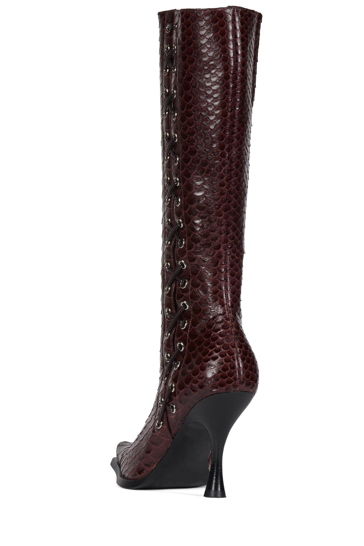 STUNNA Jeffrey Campbell Heeled Boot Purple Snake