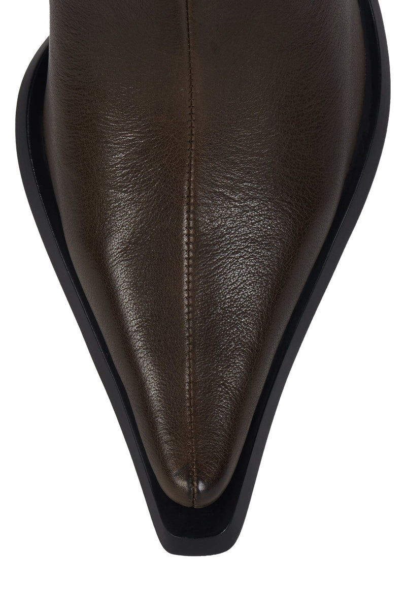 STUNNA Jeffrey Campbell Knee-High Boot Dark Brown