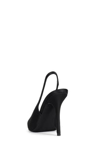 SURPASS Jeffrey Campbell Slingback Pumps Black Satin