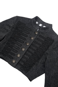 SURRENDER Jeffrey Campbell Jacket Black Washed Denim _hover