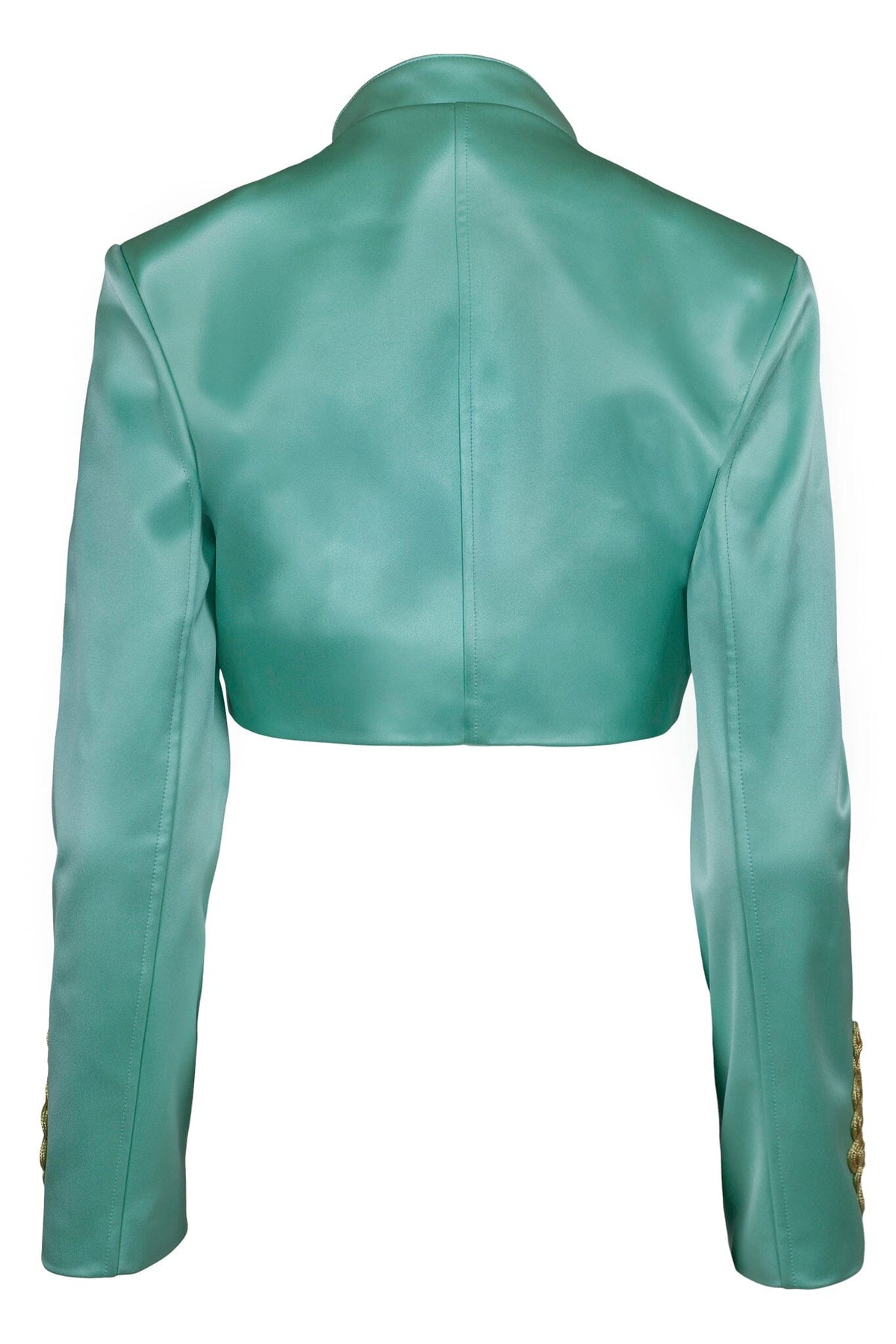 SURRENDER Jacket Teal Satin _hover