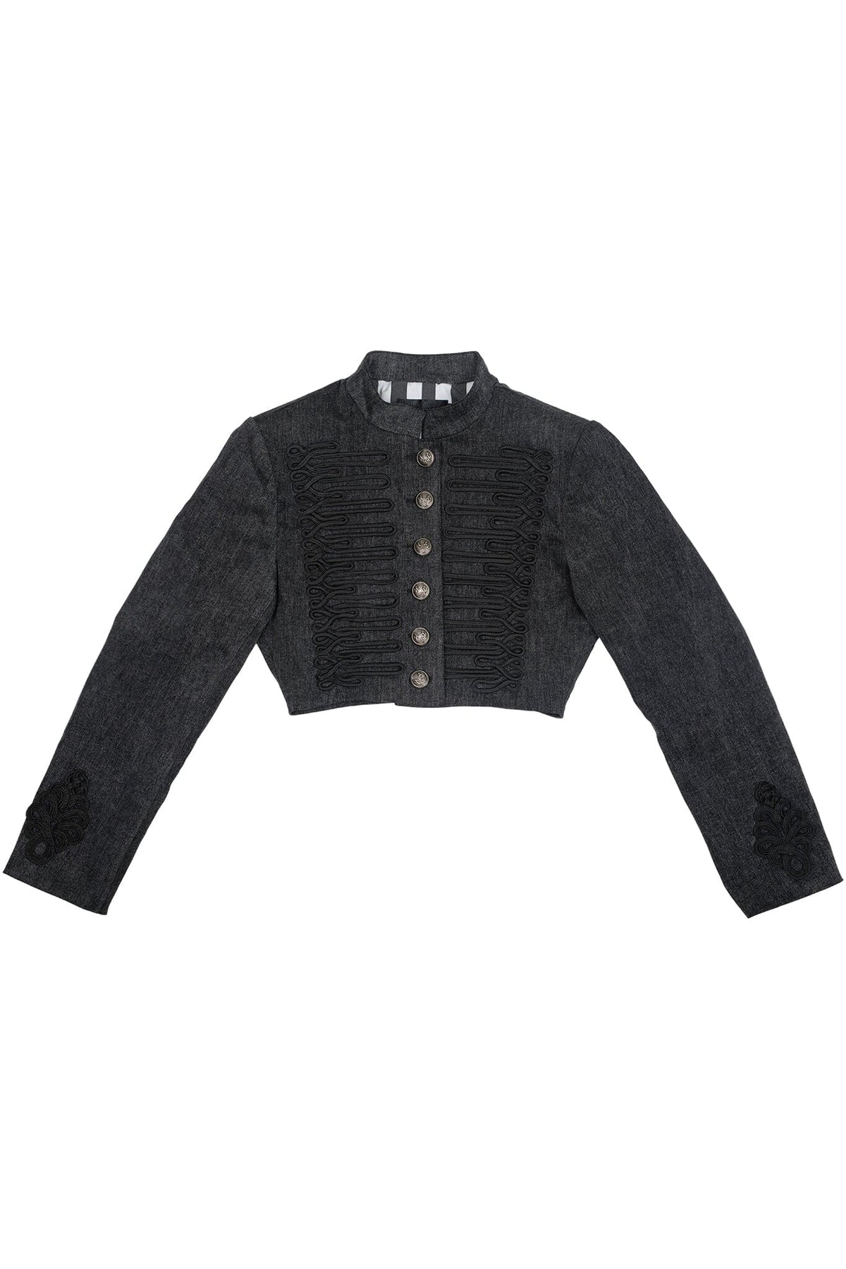 SURRENDER Jeffrey Campbell Jacket Black Washed Denim