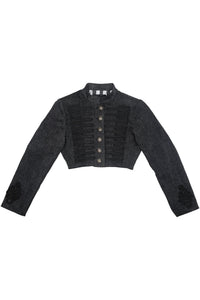 SURRENDER Jeffrey Campbell Jacket Black Washed Denim