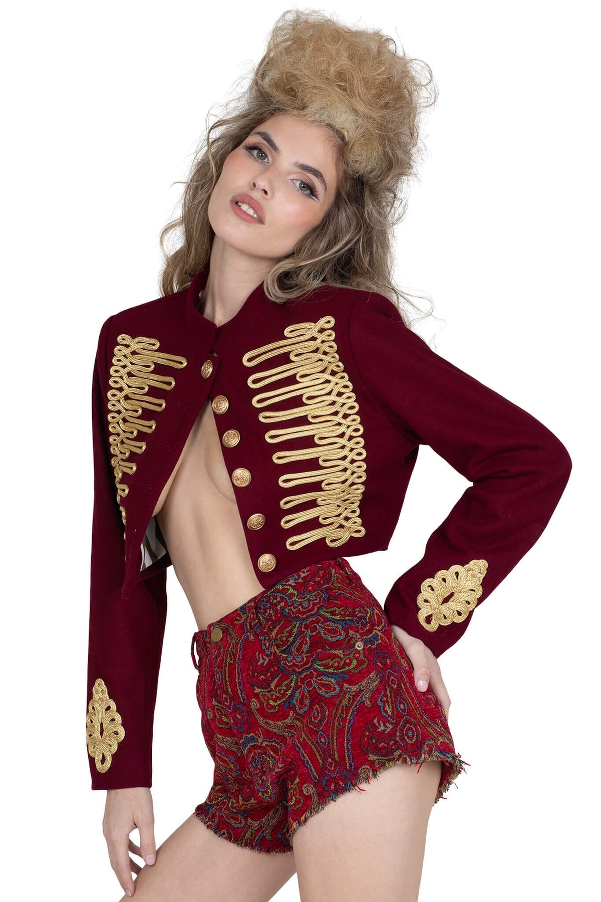 SURRENDER Jeffrey Campbell Jacket Wine