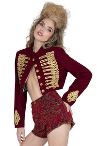 SURRENDER Jeffrey Campbell Jacket Wine