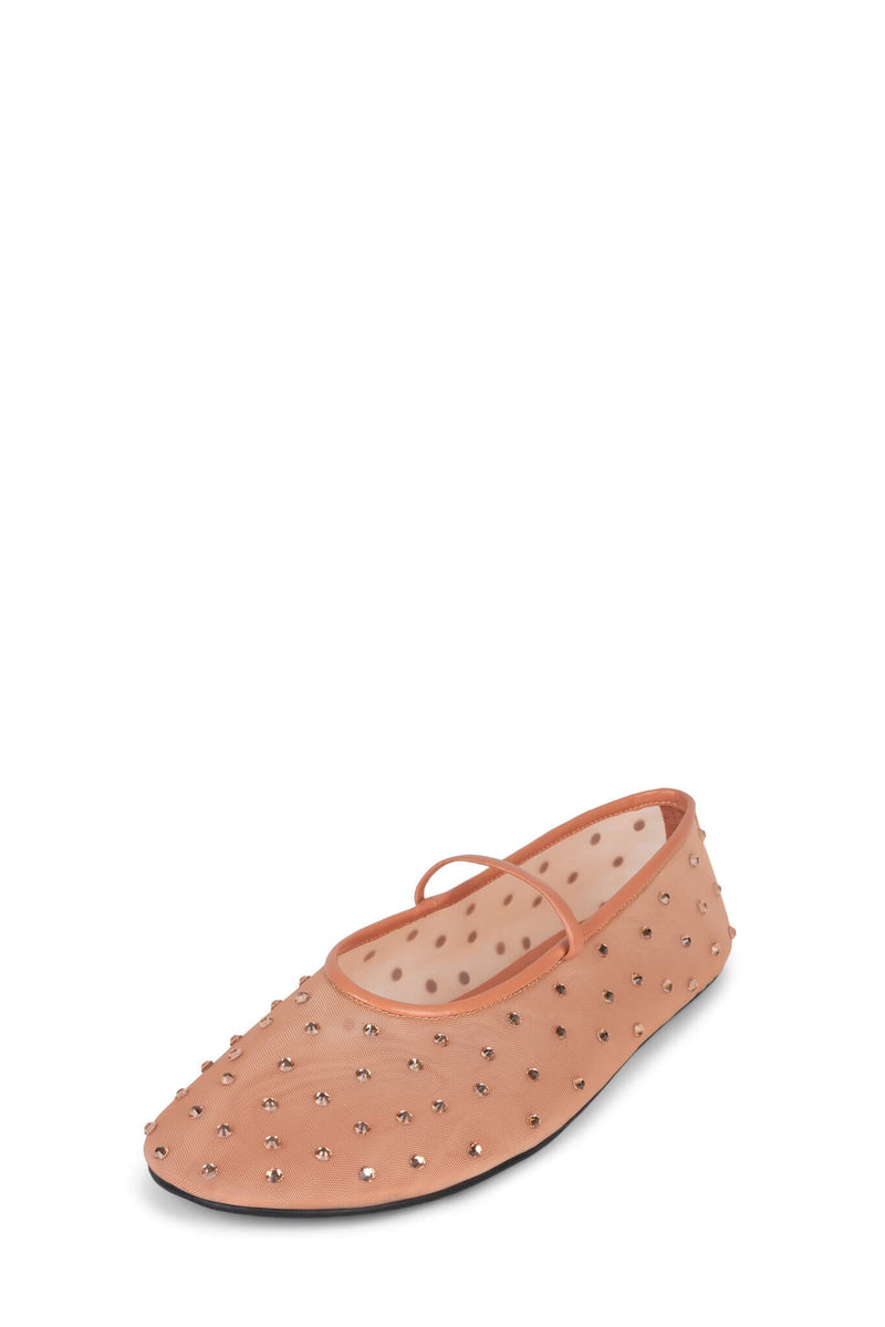 Jeffrey Campbell Mary Janes Ballet Flats Rose Gold Combo