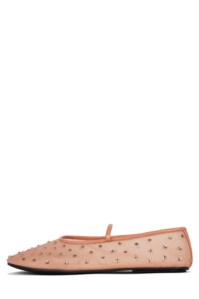 Jeffrey Campbell Mary Janes Ballet Flats Rose Gold Combo