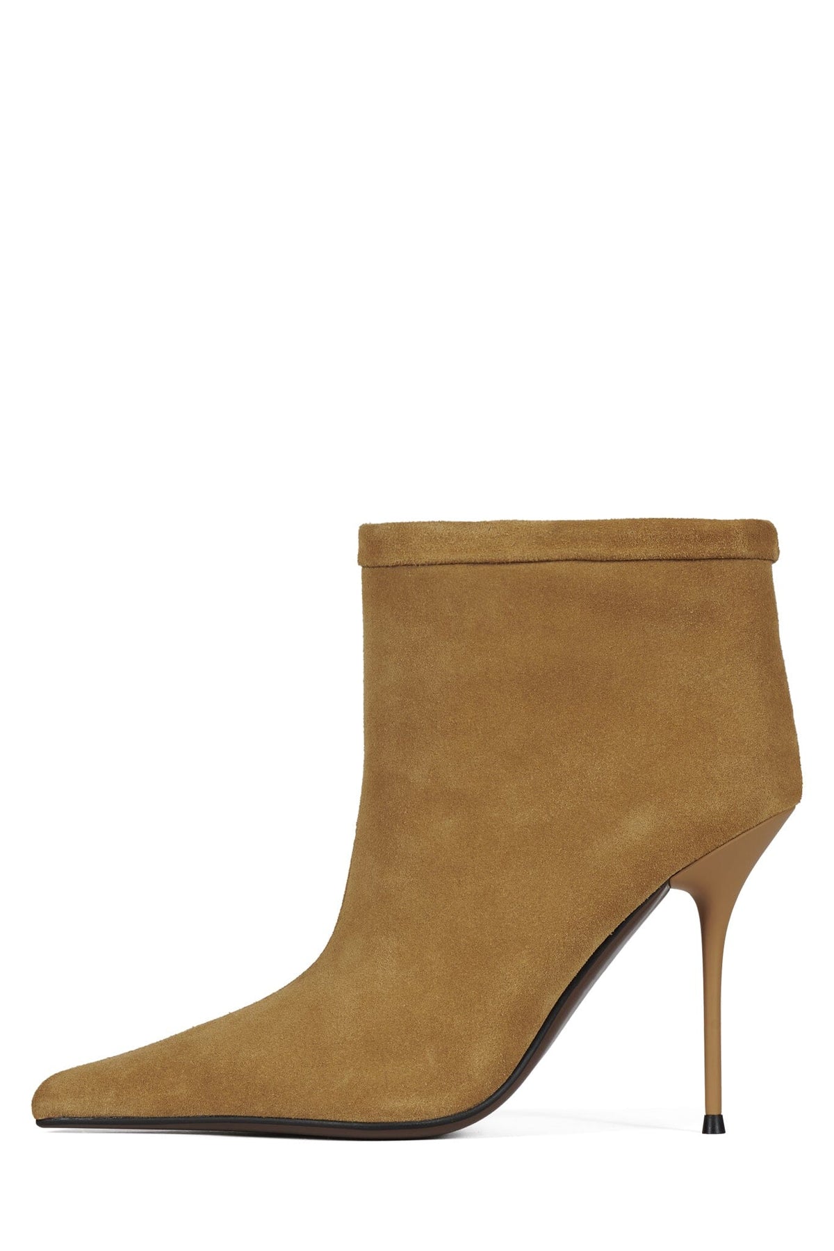 TAKE-IT Stiletto Bootie Camel Suede