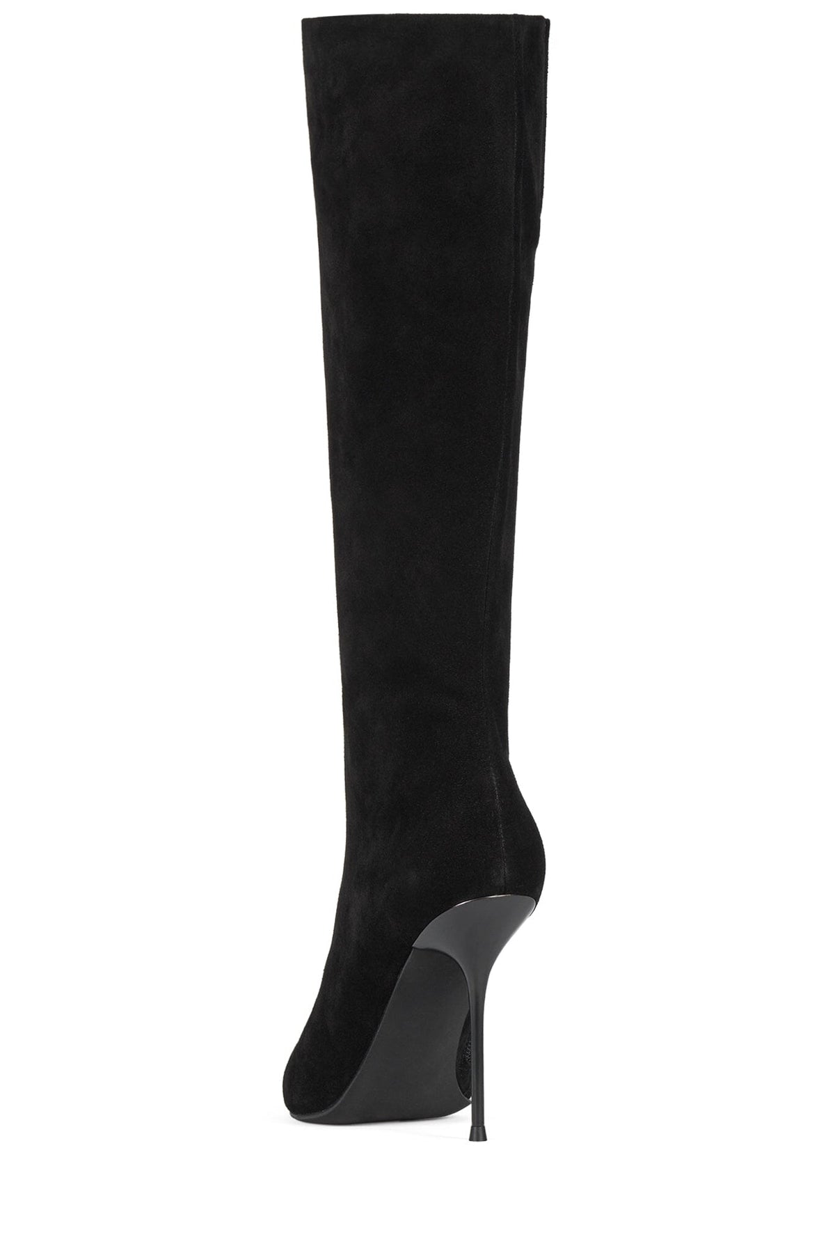 TAUNTING Stiletto Knee-High Boot Black Suede