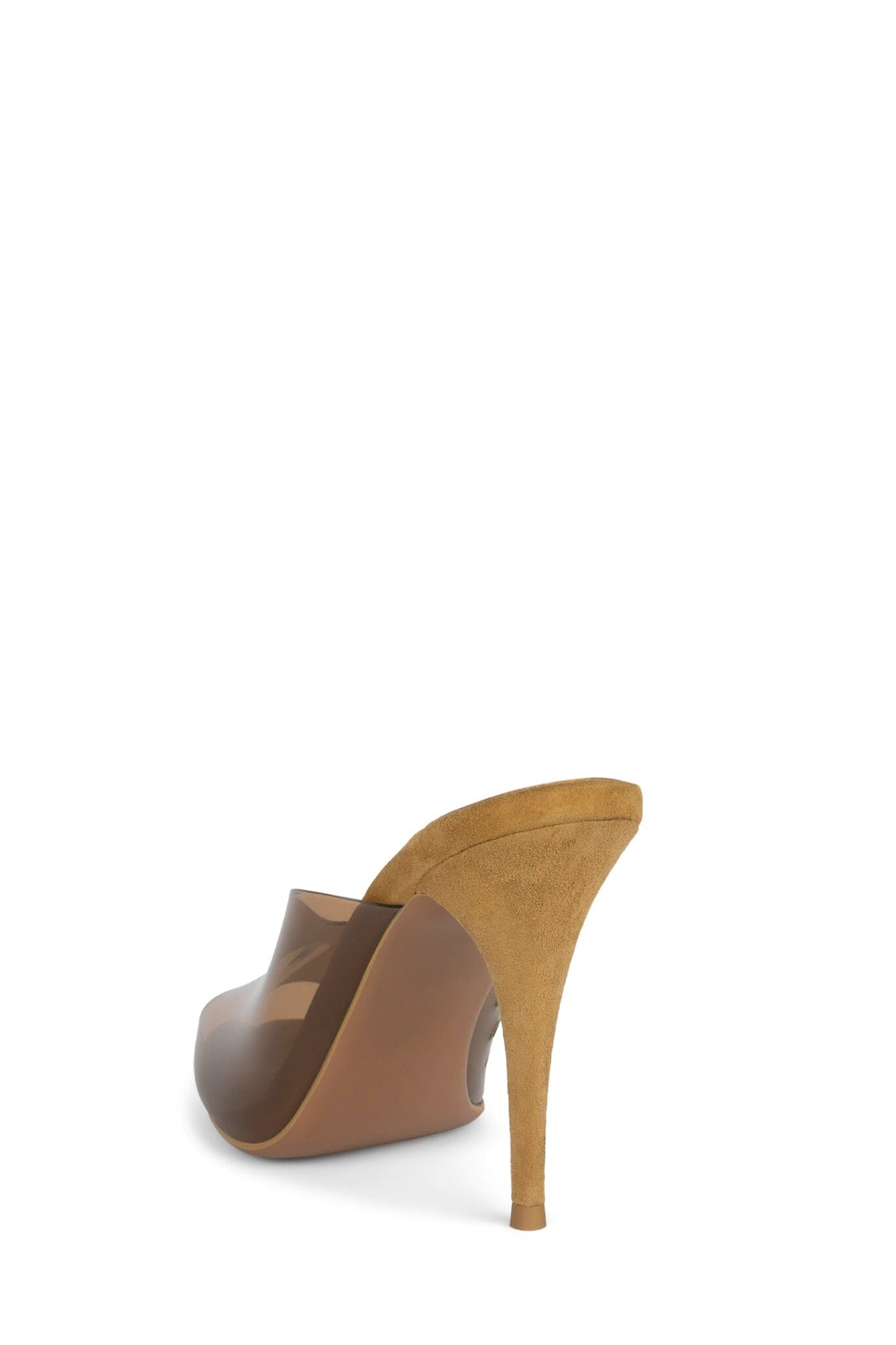 TEXTING-V Heeled Sandal Camel Suede Combo 