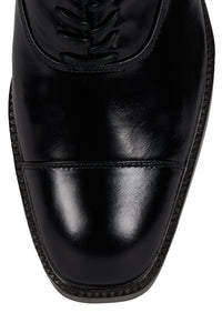 THATCH Jeffrey Campbell Heeled Oxford Black Crinkle
