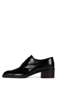 THATCH Jeffrey Campbell Heeled Oxford Black Crinkle