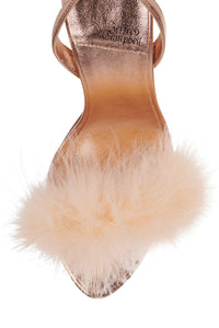 THE-FRUG Jeffrey Campbell Slingback Sandal Rose Gold Peach Combo