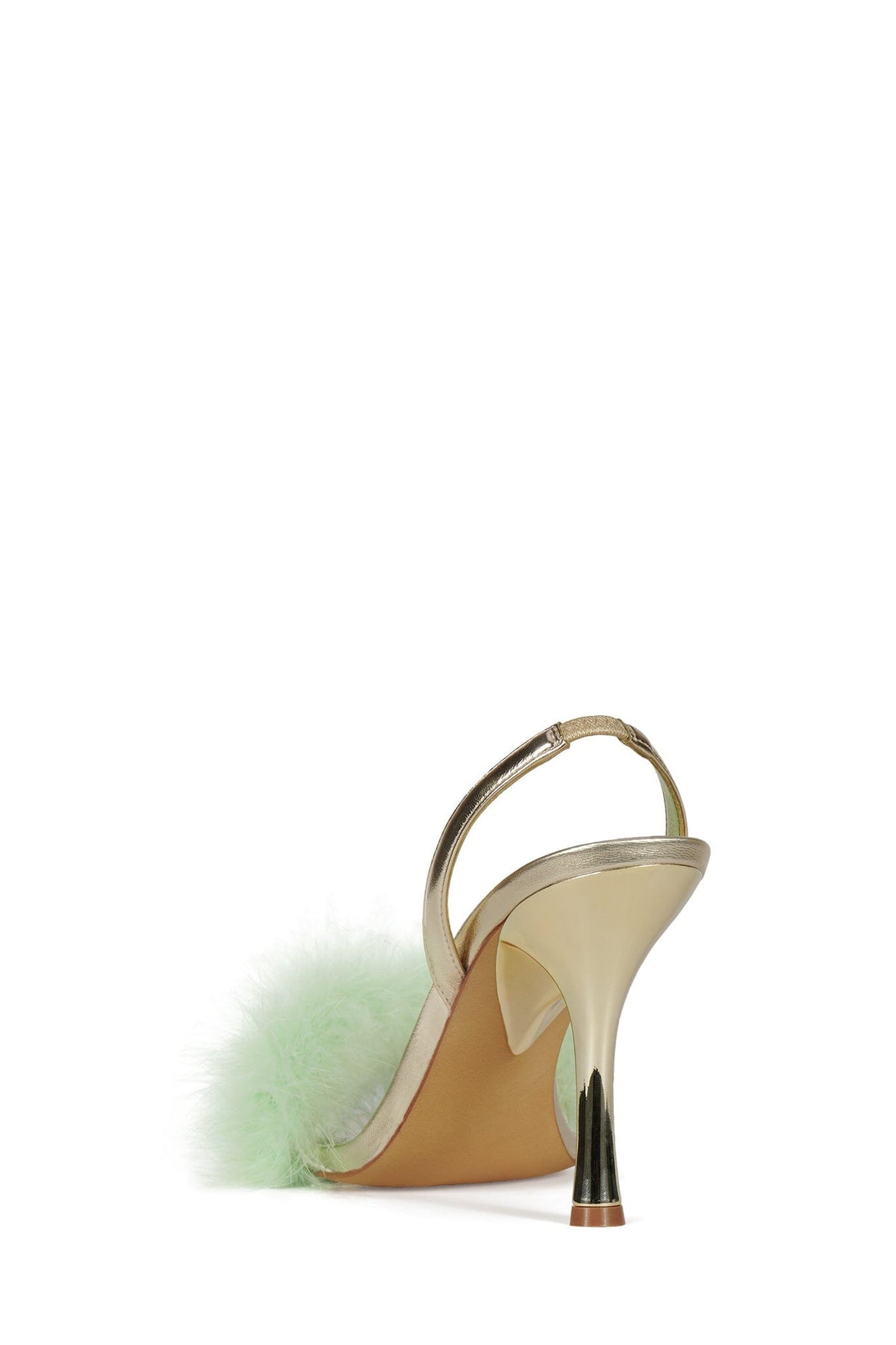 THE-FRUG Jeffrey Campbell Slingback Sandal Light Gold Green Combo