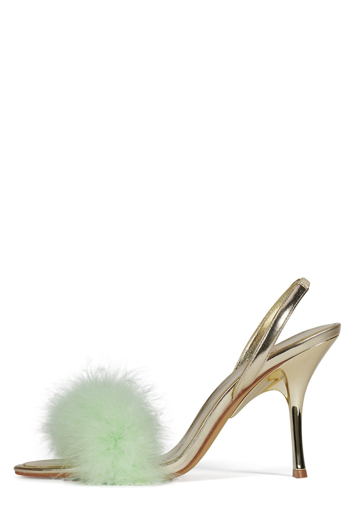 THE-FRUG Jeffrey Campbell Slingback Sandal Light Gold Green Combo