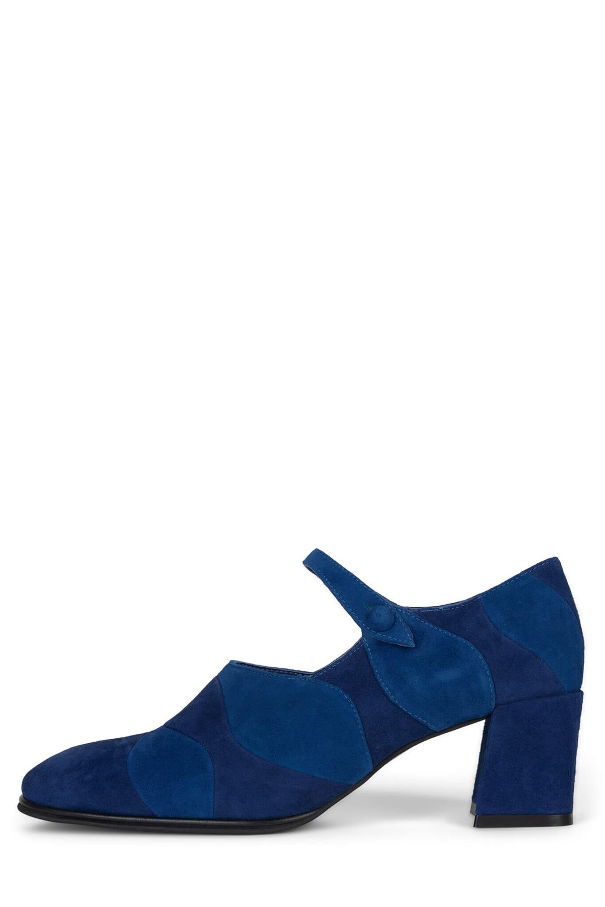 THE-GROOVE Mary-Jane ST Blue Suede Multi 6 