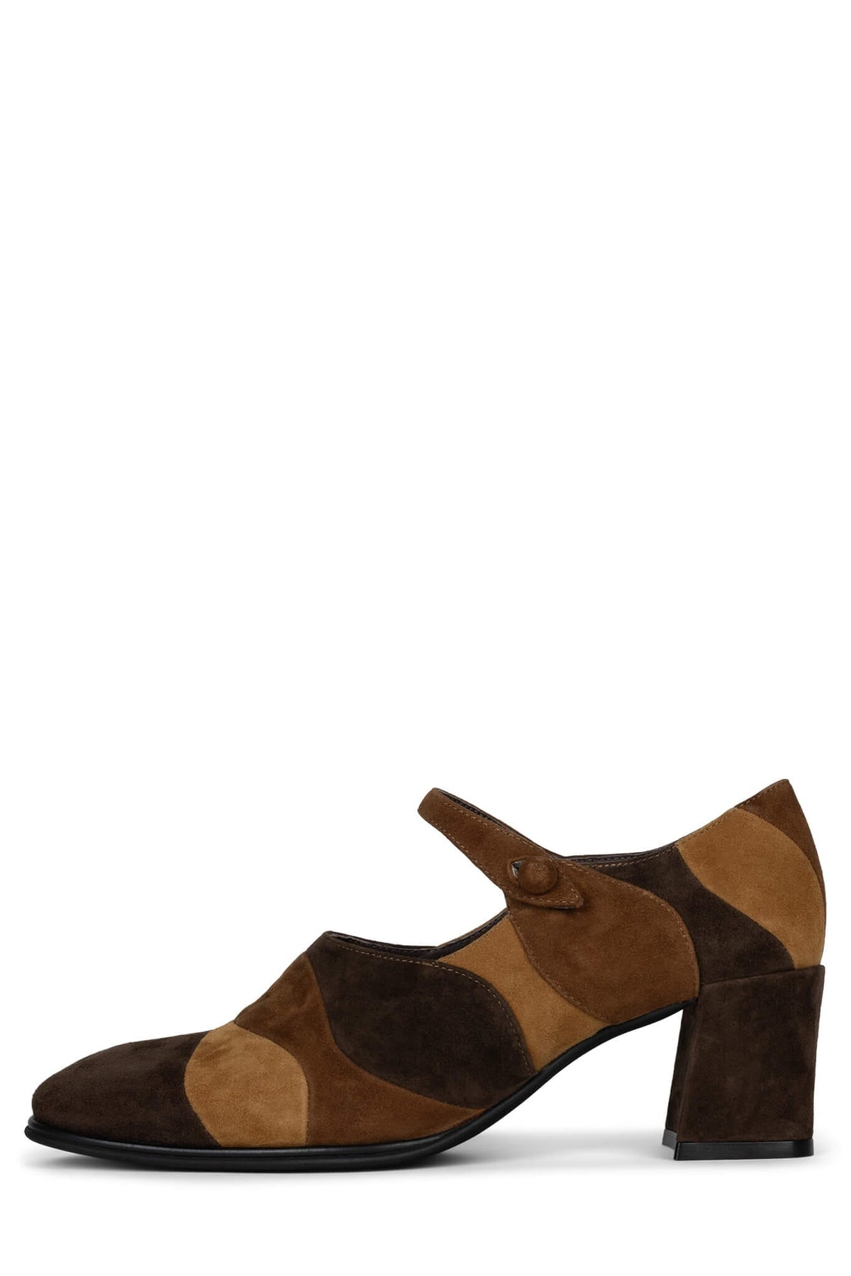 THE-GROOVE Mary-Jane ST Brown Suede Multi 6 