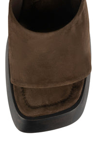 THE-IDOL Jeffrey Campbell Platform Sandal Brown Suede 