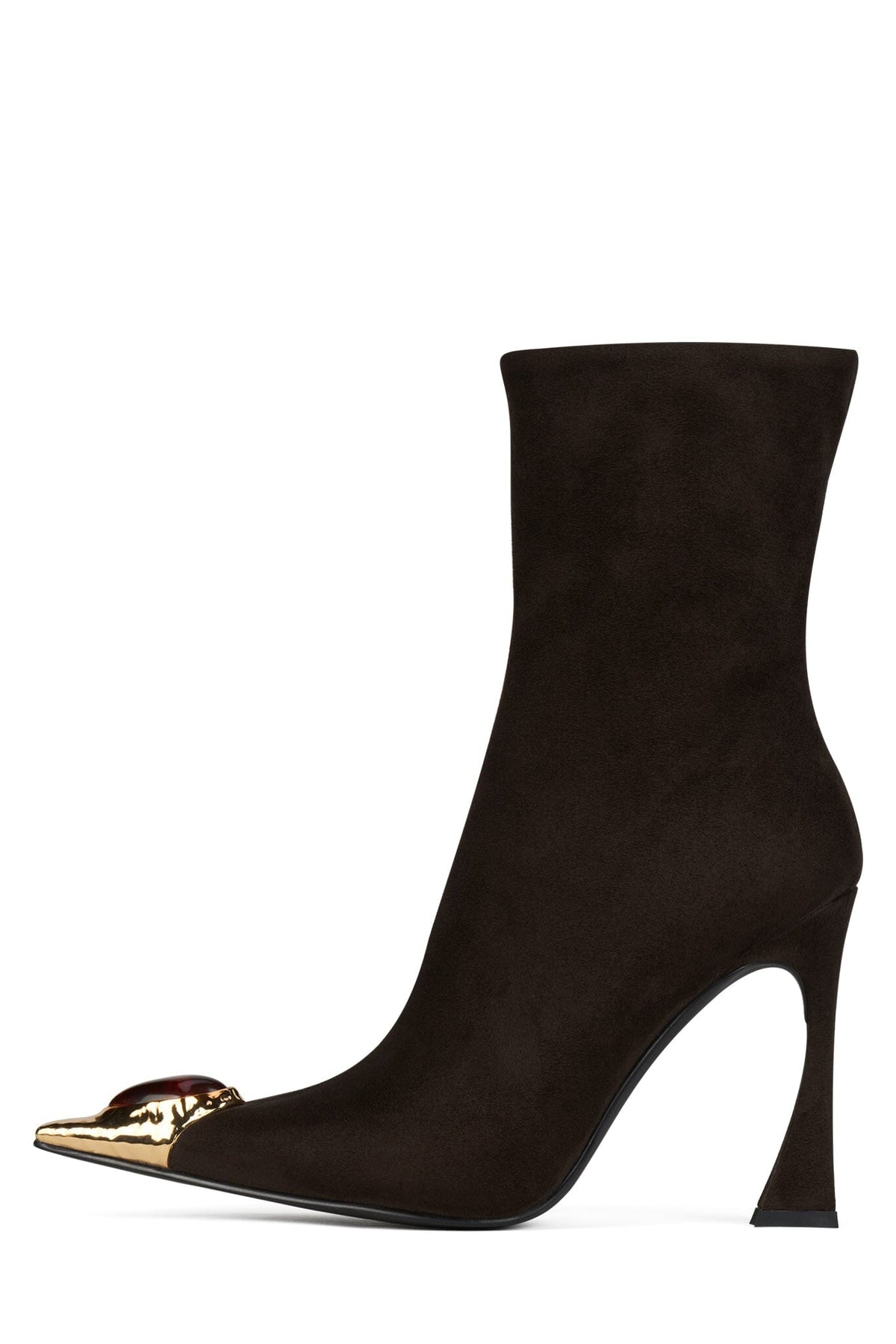 THE-STONE Jeffrey Campbell Ankle Boot Espresso Su Gold Tortoise