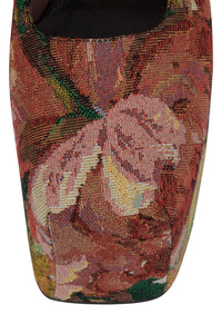 THE-TRUTH Jeffrey Campbell Platform Mary-Jane Red Multi Tapestry