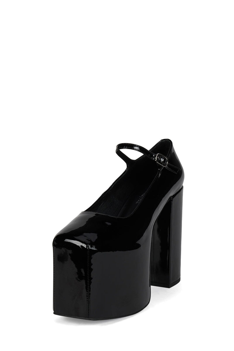 THE-TRUTH Jeffrey Campbell Platform Mary-Jane Pump Black Patent
_hover