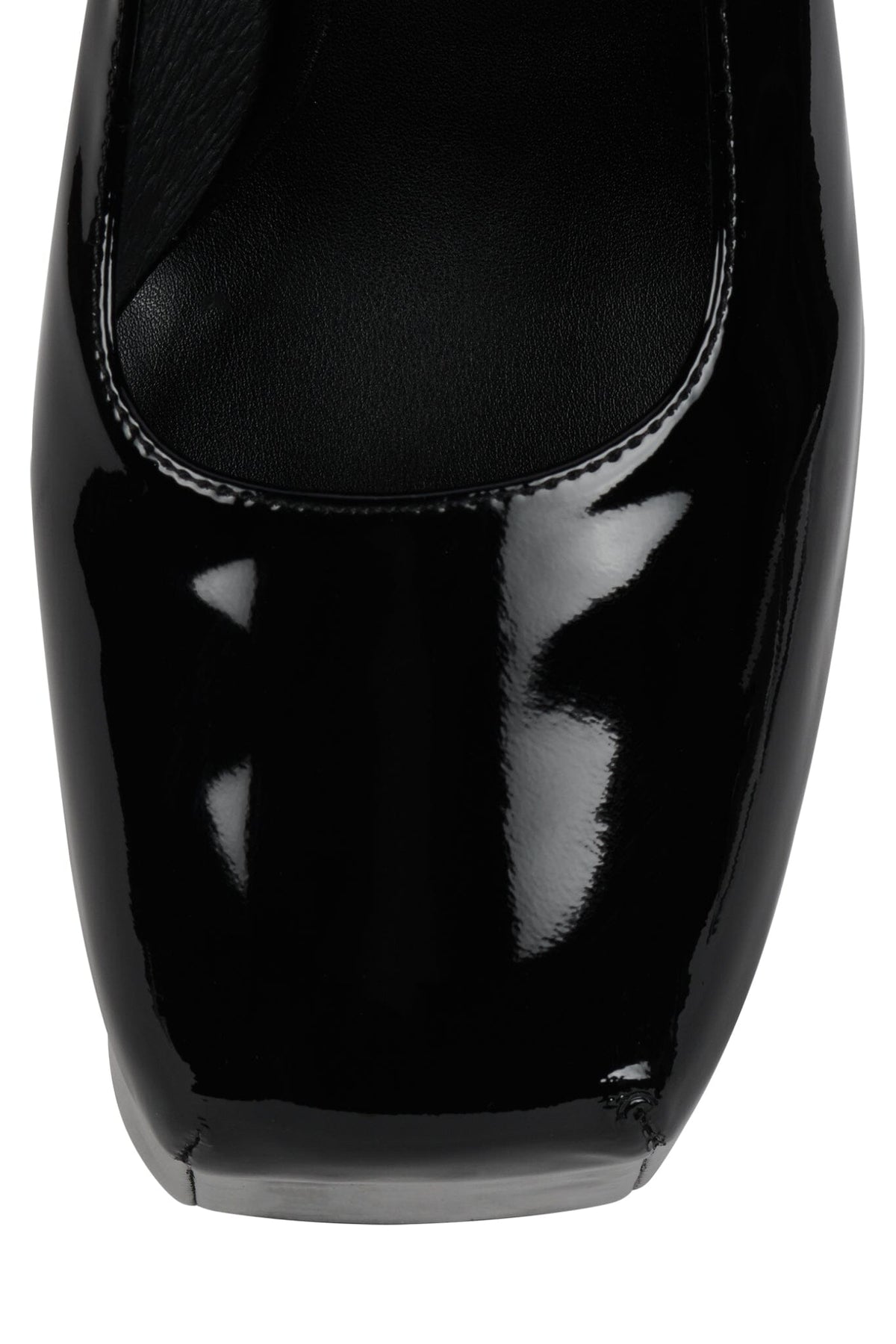THE-TRUTH Jeffrey Campbell Platform Mary-Jane Pump Black Patent