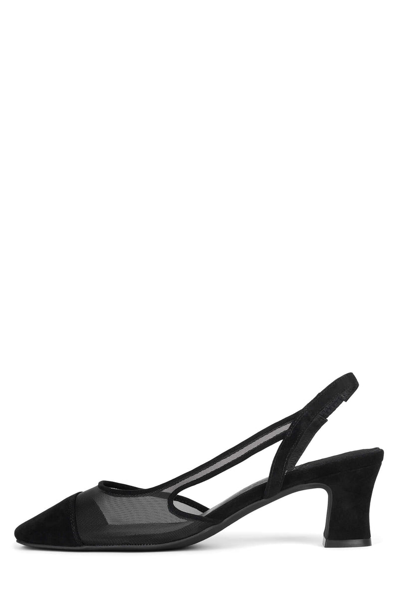 THOMNAS Jeffrey Campbell Slingback Pump Black Suede Combo