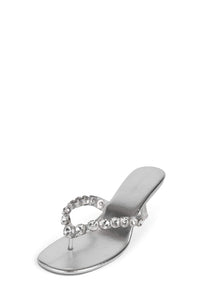 THONG-JWL Jeffrey Campbell Jelly Sandals Silver