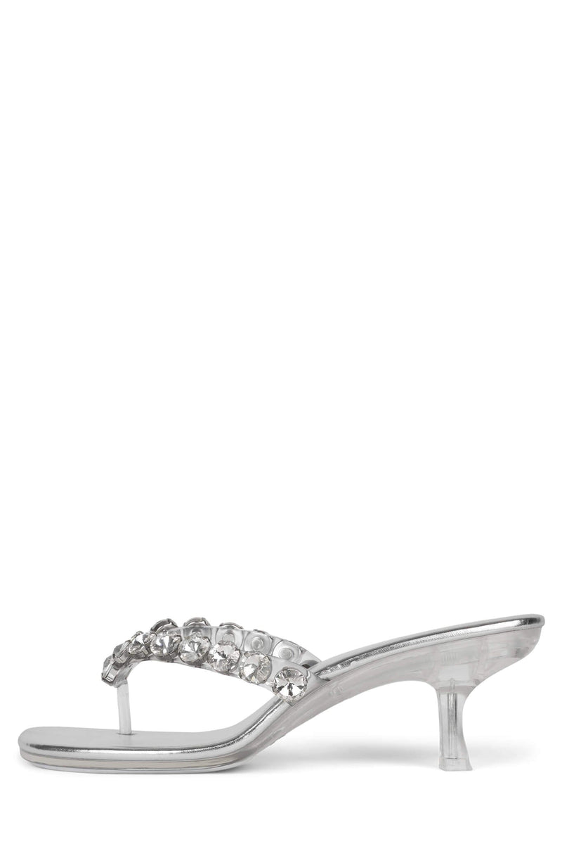 THONG-JWL Jeffrey Campbell Jelly Sandals Silver