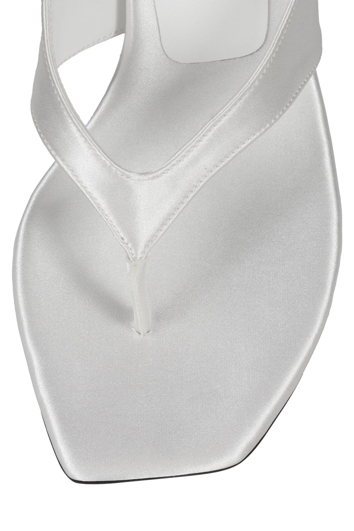 THONG-SONG Jeffrey Campbell Heeled Sandal White Satin
