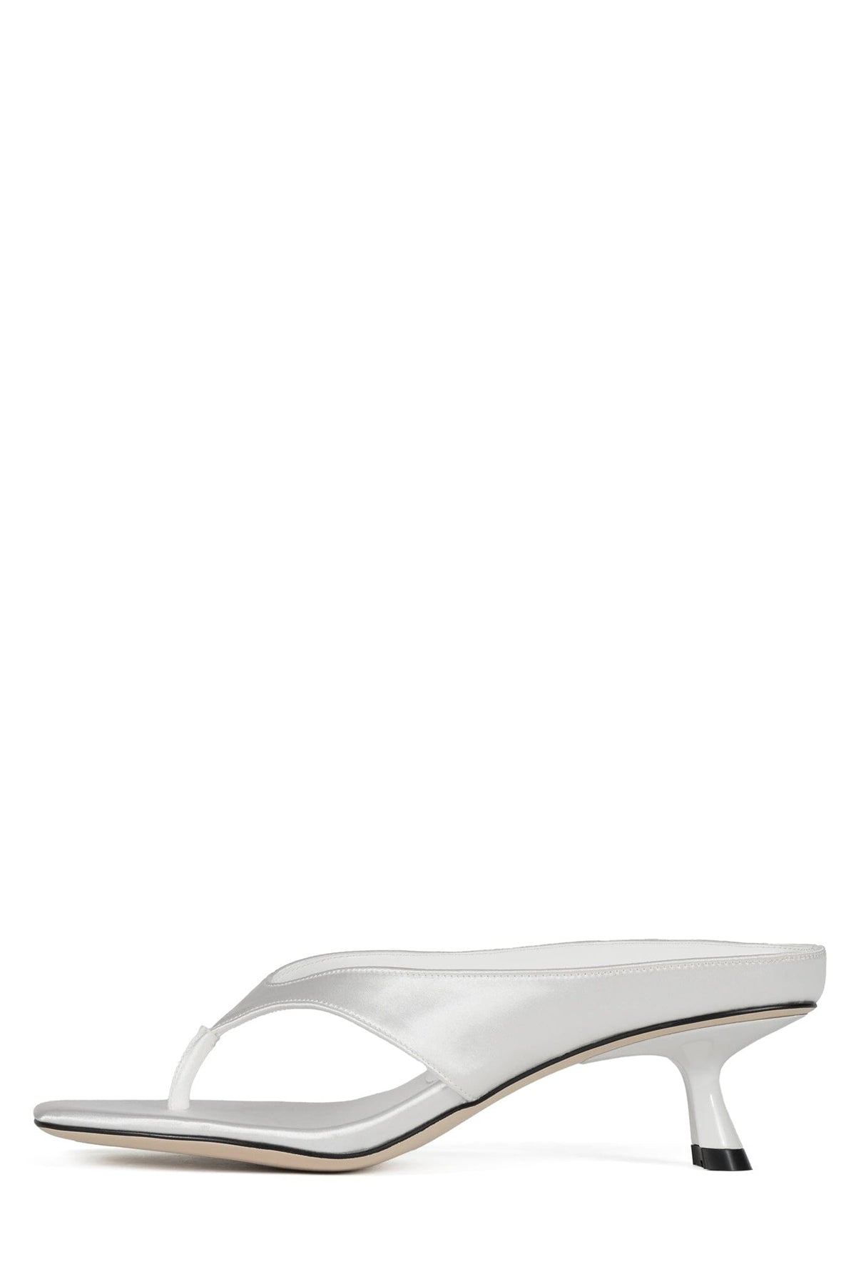 THONG-SONG Jeffrey Campbell Heeled Sandal White Satin