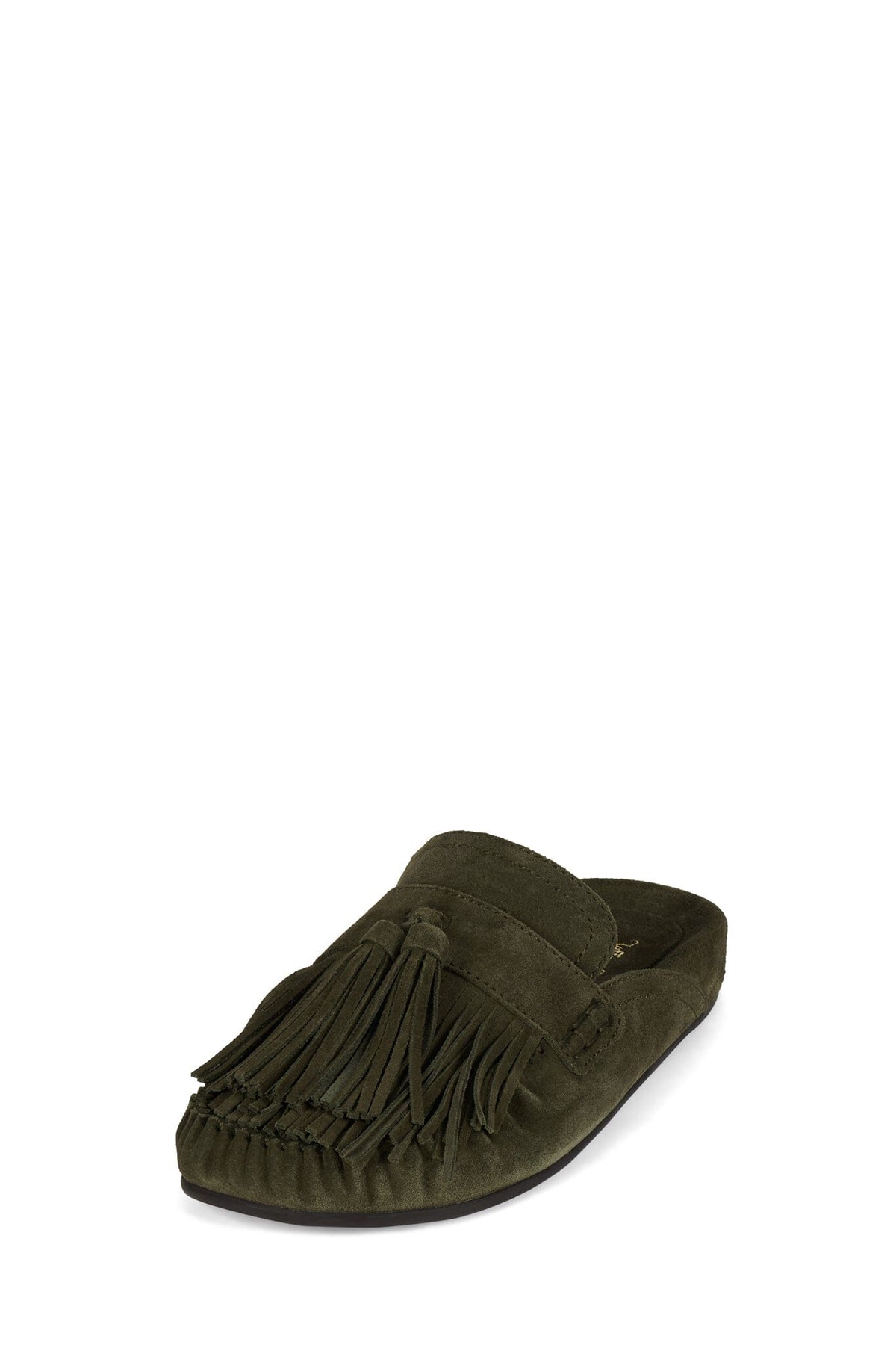 TOGGLE Flat Mule Khaki Suede _hover