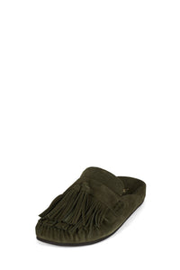 TOGGLE Flat Mule Khaki Suede _hover