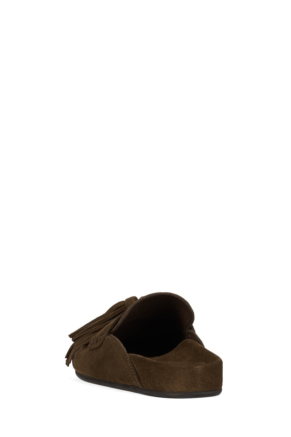 TOGGLE Flat Mule Brown Suede