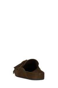 TOGGLE Flat Mule Brown Suede
