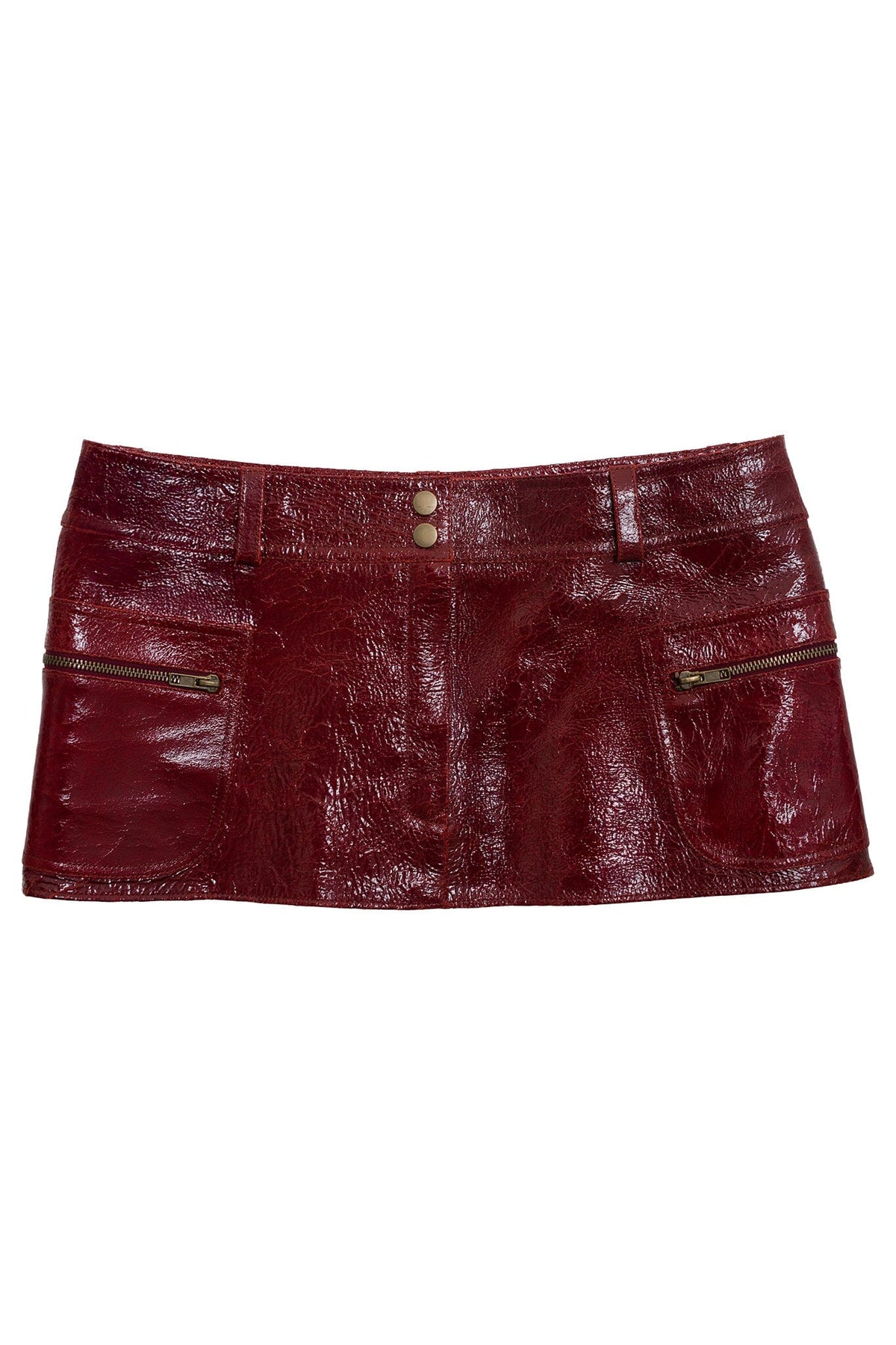 TOO-COOL Jeffrey Campbell Mini Skirt Red Crackle