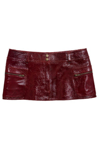 TOO-COOL Jeffrey Campbell Mini Skirt Red Crackle