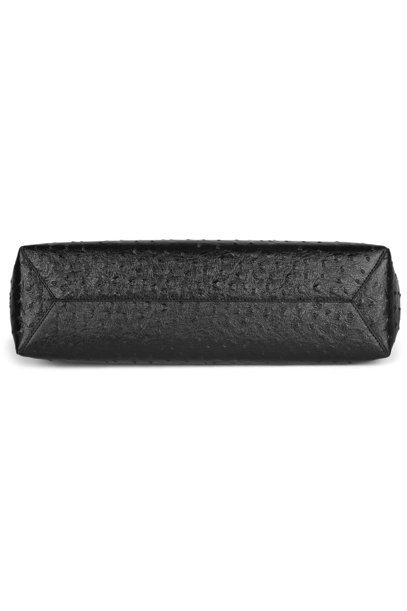 TOOLBOX Jeffrey Campbell Clutch Black Ostrich 
