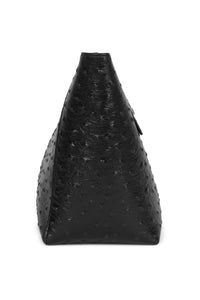 TOOLBOX Jeffrey Campbell Clutch Black Ostrich 