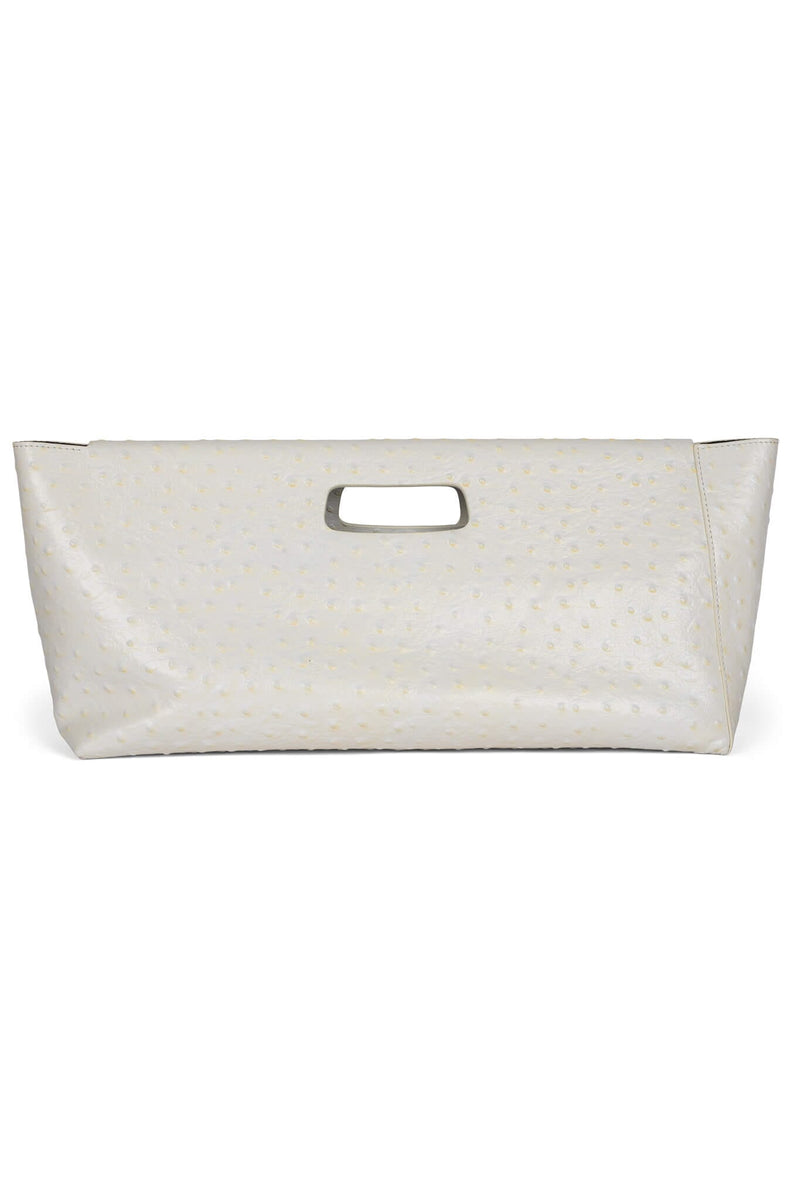 TOOLBOX Jeffrey Campbell Clutch White Ostrich 
_hover