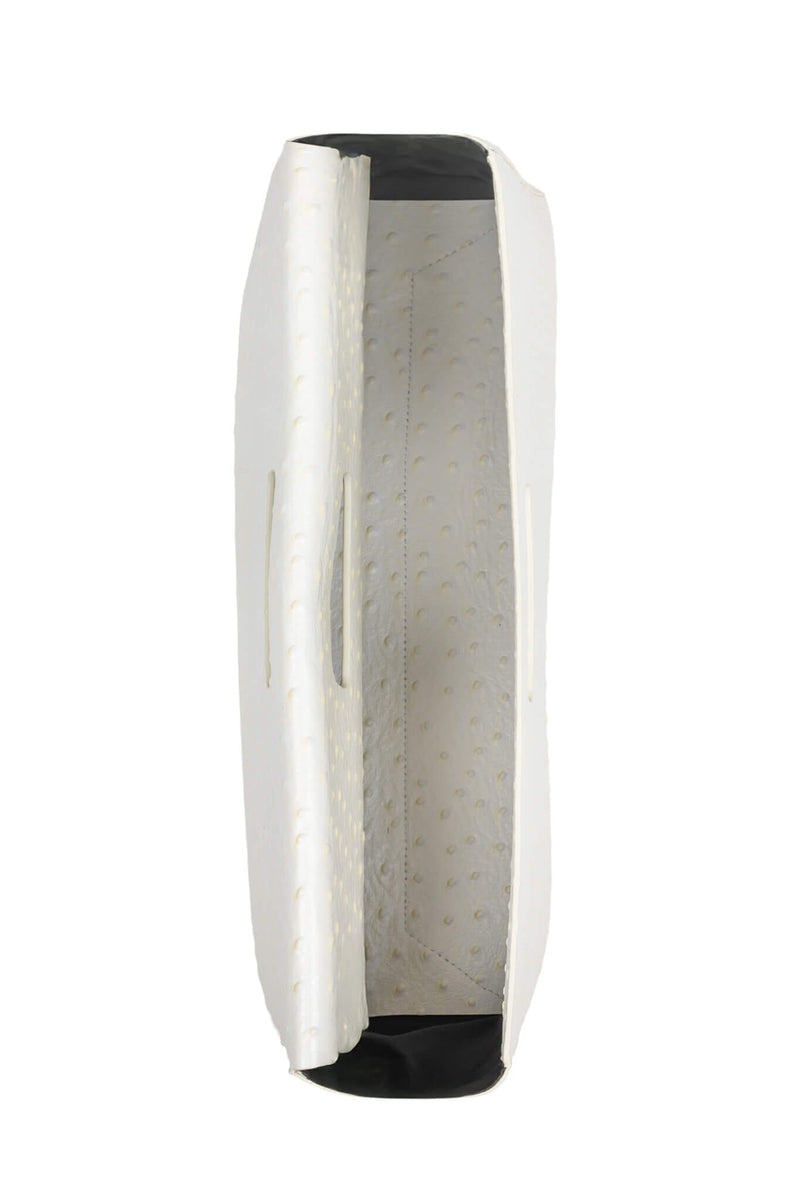 TOOLBOX Jeffrey Campbell Clutch White Ostrich 