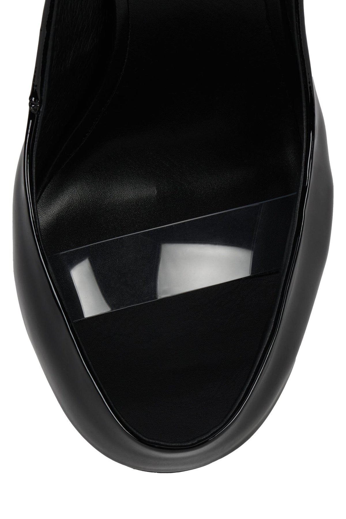 TOP-DOWN Heeled Sandal Black Patent
