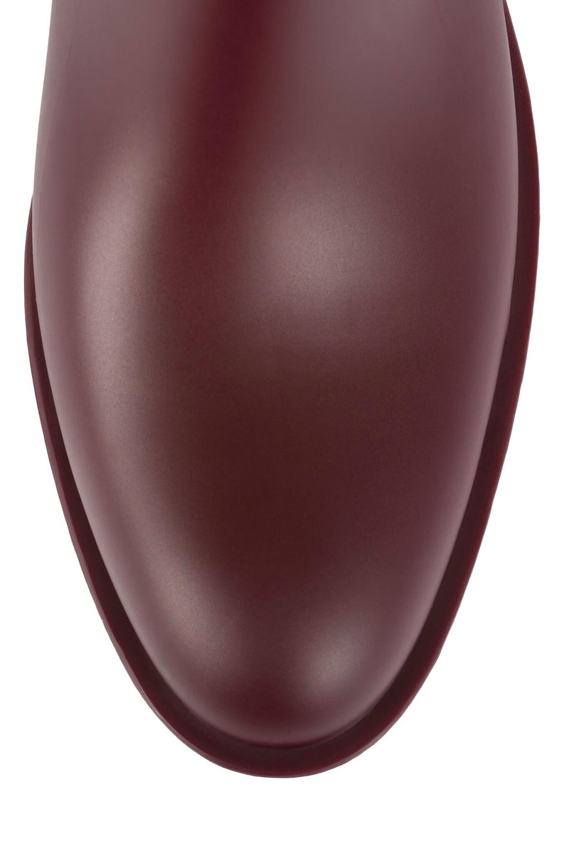 TORRENTIAL Jeffrey Campbell Knee-High Rain Boot Wine