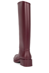 TORRENTIAL Jeffrey Campbell Knee-High Rain Boot Wine