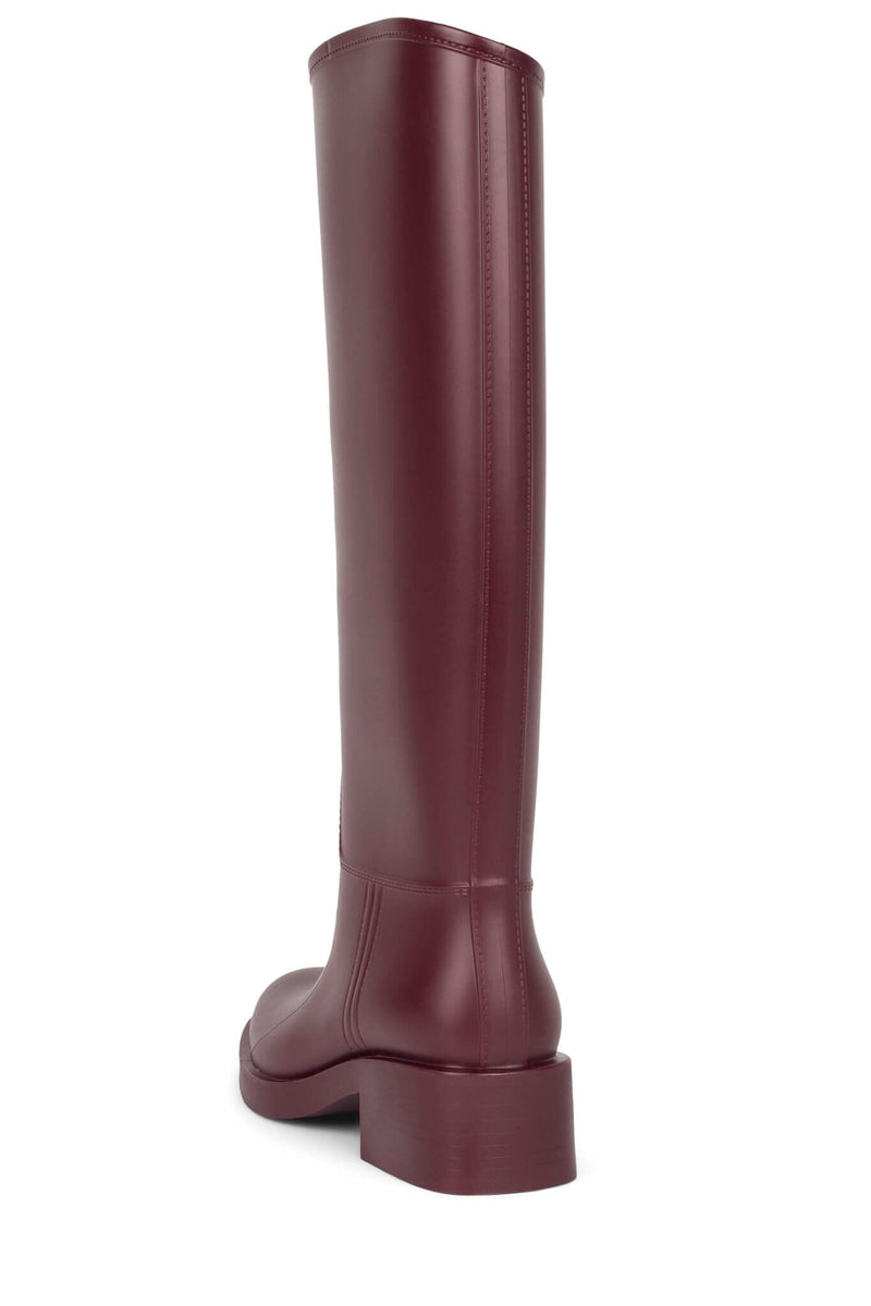 TORRENTIAL Jeffrey Campbell Knee-High Rain Boot Wine