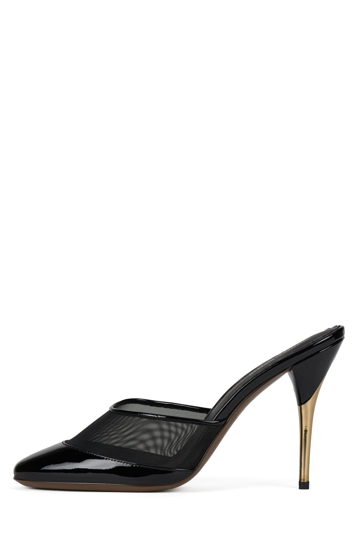 TREATMENT Heeled Mule Black Combo