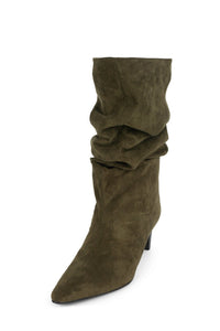 TRIXXIE Jeffrey Campbell Knee-High Boot Olive Suede _hover